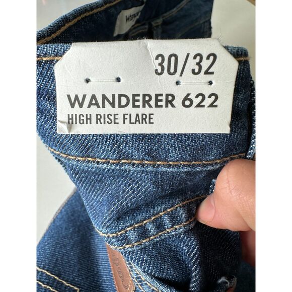 NWT Free People x Wrangler Wanderer Flare Jeans Size 30 x 32 - Picture 7 of 8